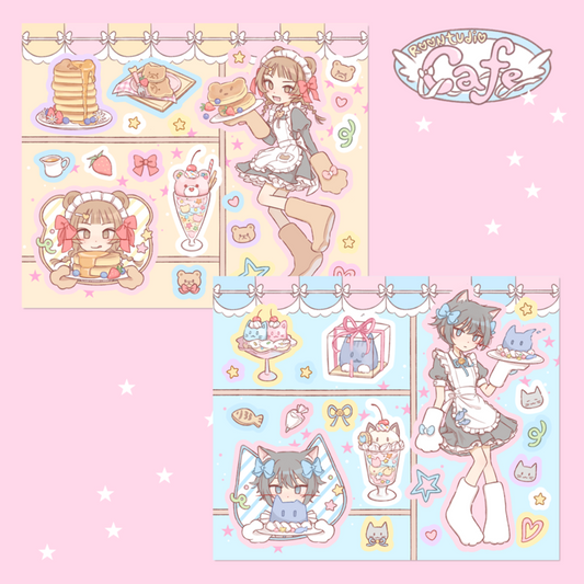 [Roontudio] Cafe Sticker Sheet (2 Options)