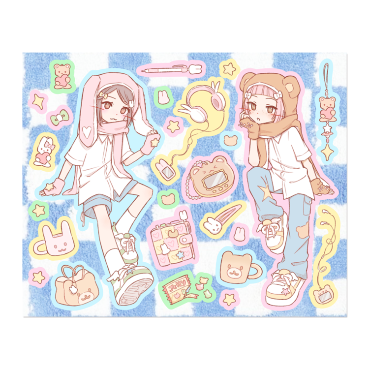 [Roontudio] Animals Sticker Sheet