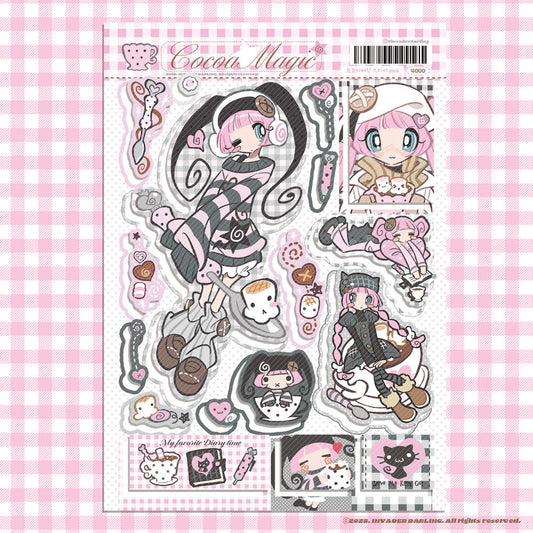 [Invaderdarling] Cocoa Magic Sticker Sheet (Pink Ver.)