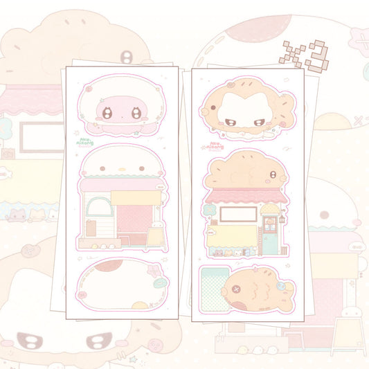[Ako, Aikong] Hot Hot Memo Sticker Sheet Set Pack (2 types, 3 each)