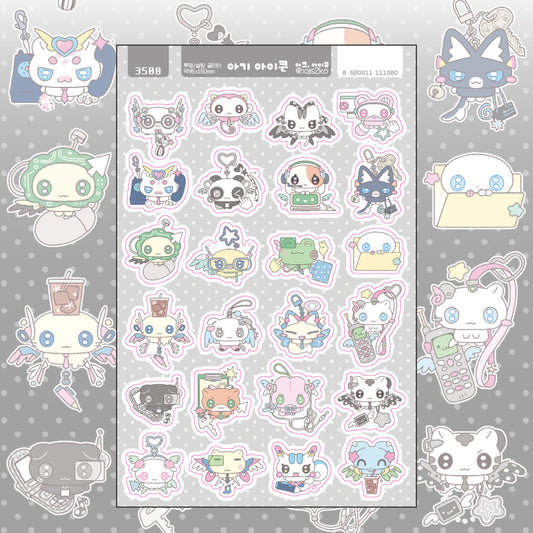 [Ako, Aikong] Baby Icon Sticker Sheet