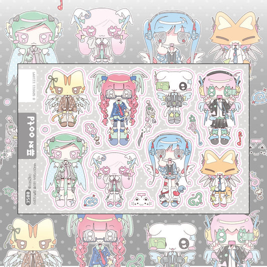 [Ako, Aikong] Future OOTD Sticker Sheet