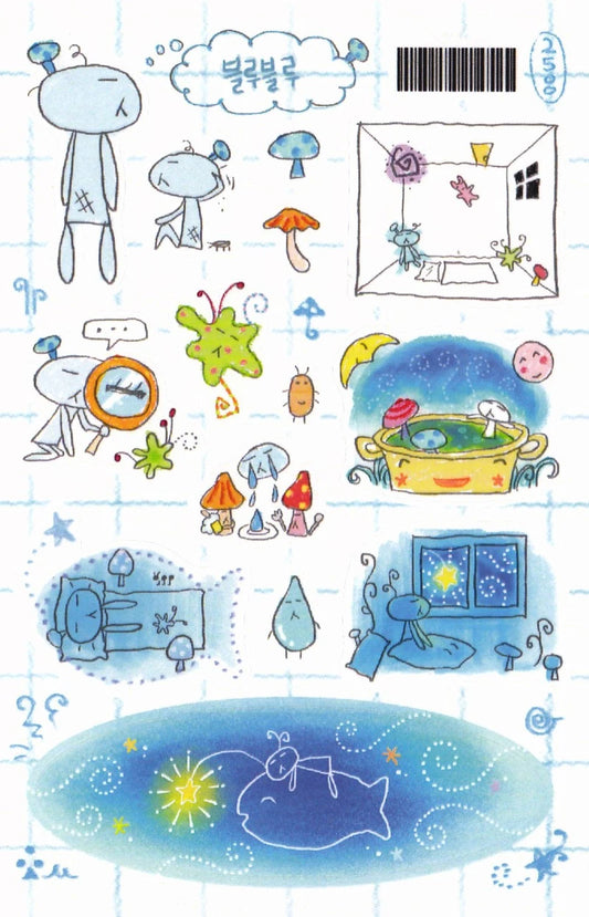 [Jal Ja] Blue Blue Sticker Sheet