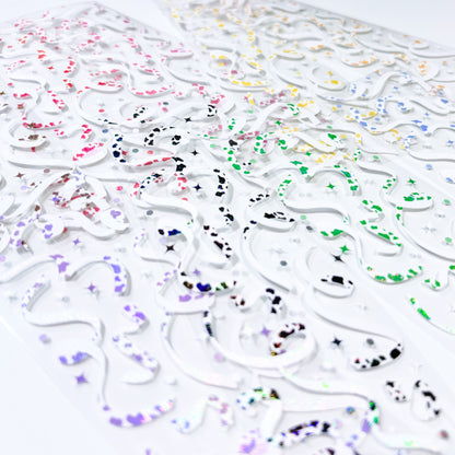 borahstudio Cow Print Confetti Deco Stickers (9 colors)