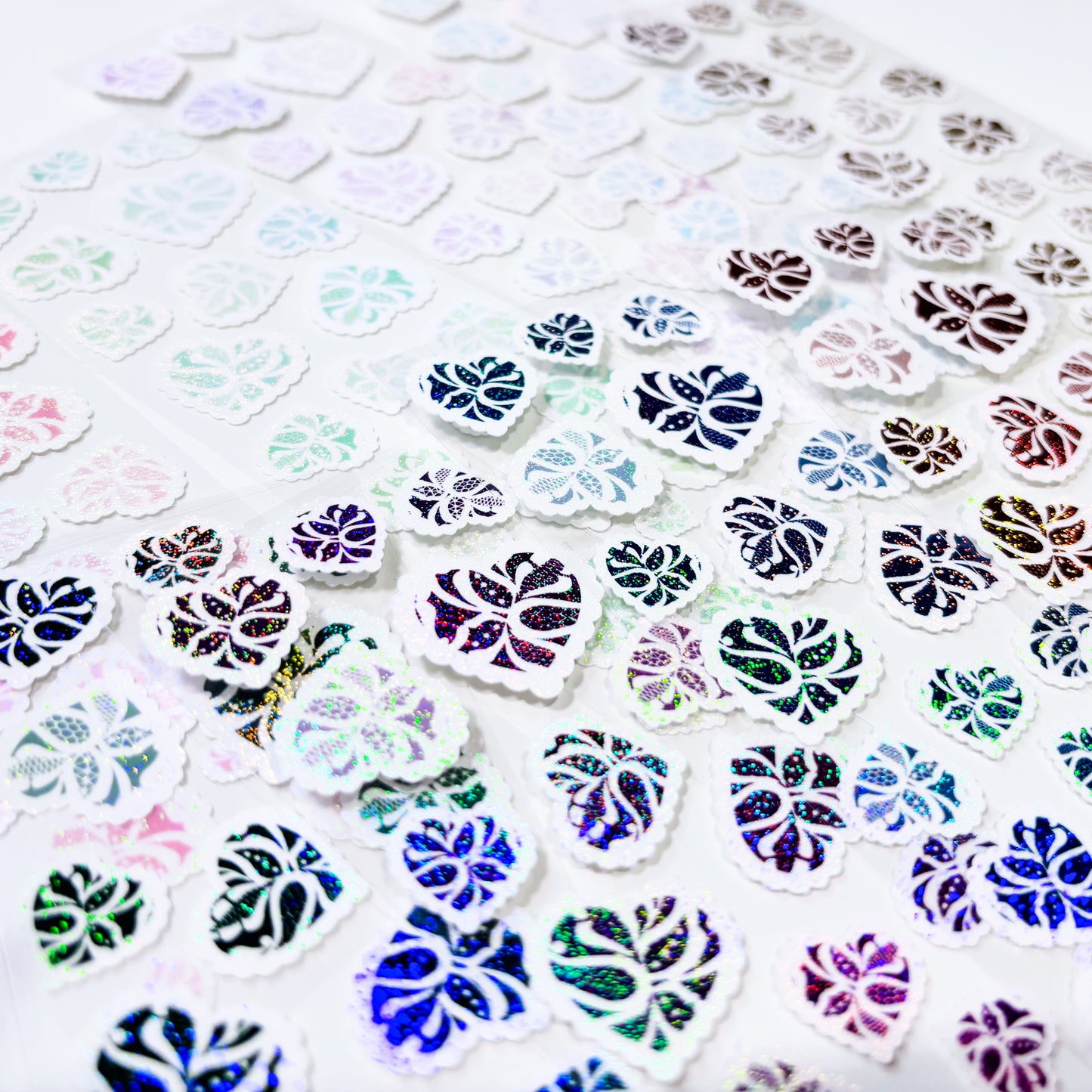 borahstudio Lace Heart Deco Stickers (9 colors)