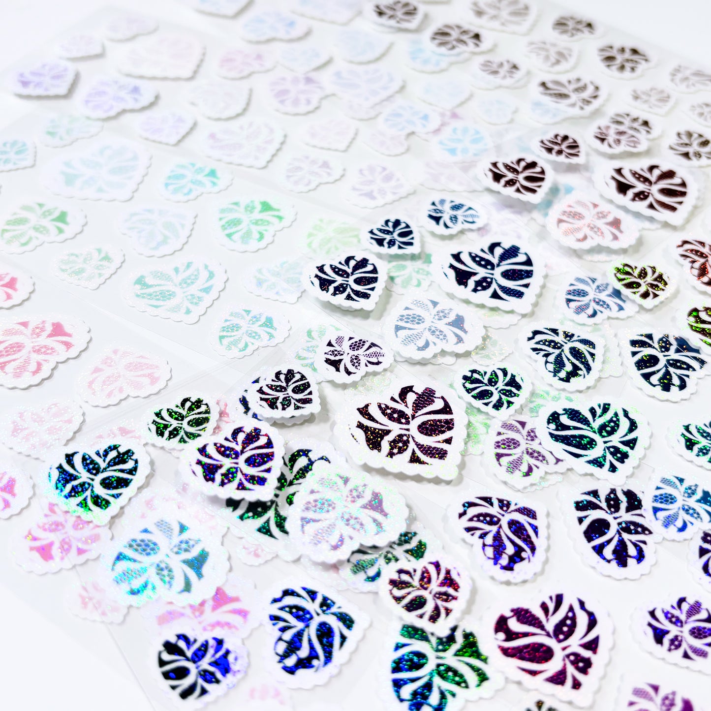 borahstudio Lace Heart Deco Stickers (9 colors)