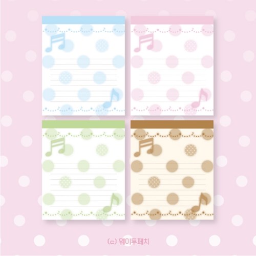 [waytoofetch] Sweet Polkadot Memo Sticker Pack