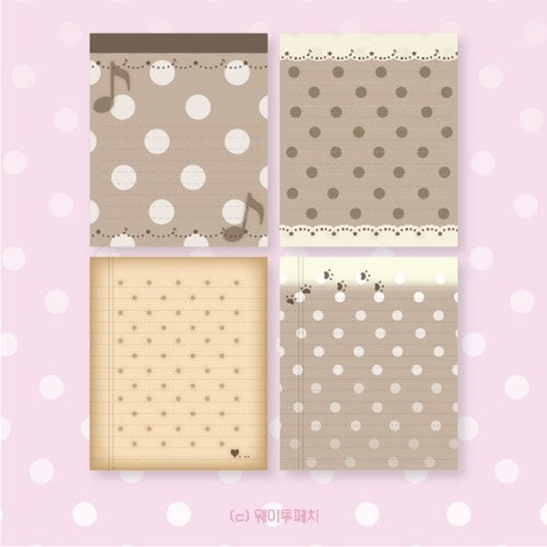 [waytoofetch] Vintage Cocoa Memo Sticker Pack
