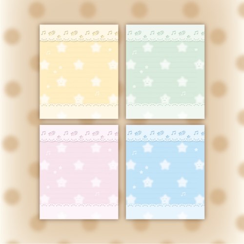 [waytoofetch] Star Punching Lace  Memo Sticker Pack