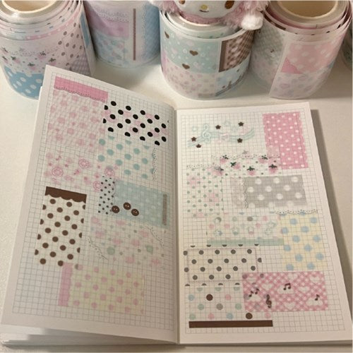 [waytoofetch] Big Pattern Masking Block Kiss Cut Tape (v.4-7)