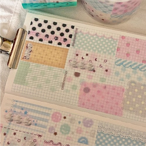 [waytoofetch] Big Pattern Masking Block Kiss Cut Tape (v8,v9)