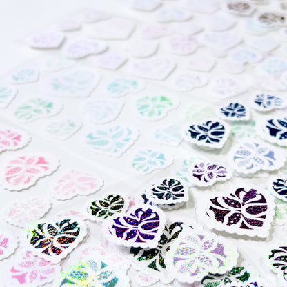 borahstudio Lace Heart Deco Stickers (9 colors)