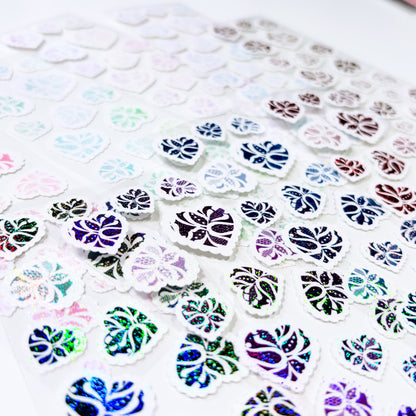 borahstudio Lace Heart Deco Stickers (9 colors)