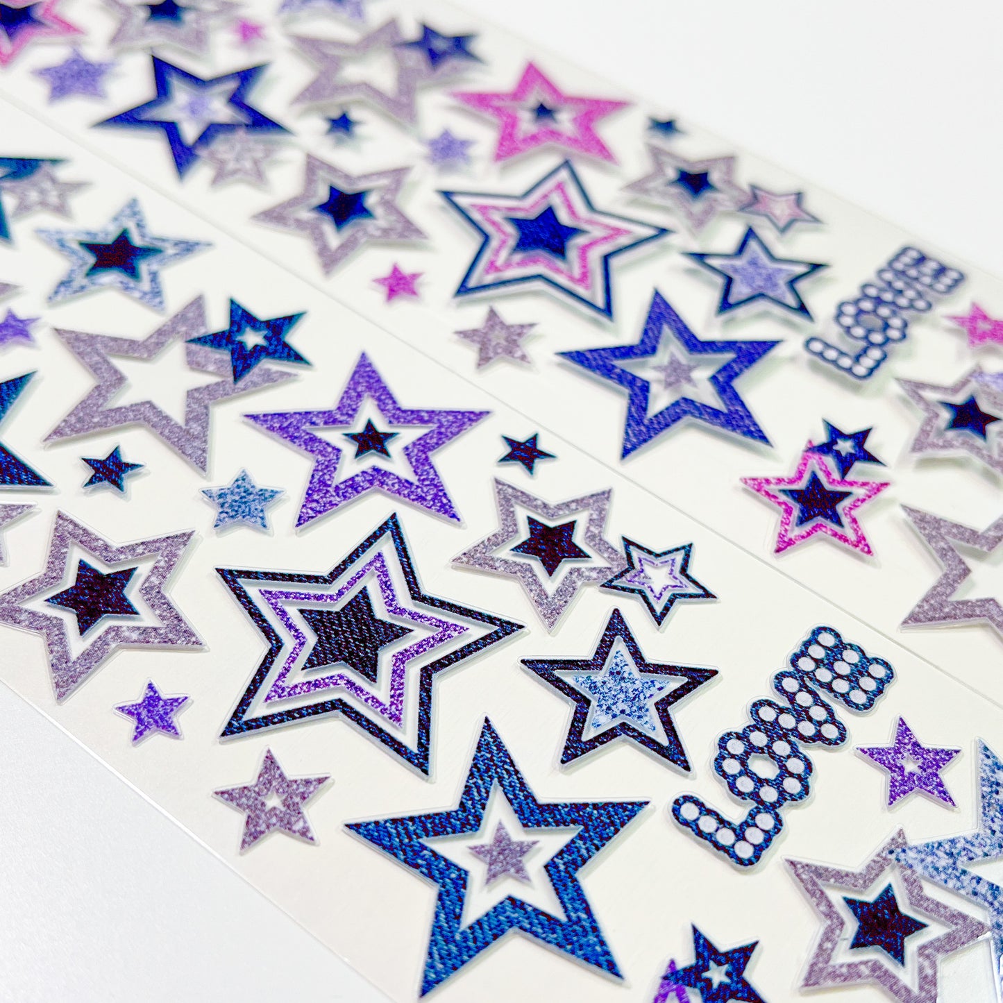 [borahstudio] Denim Stars Deco Sticker