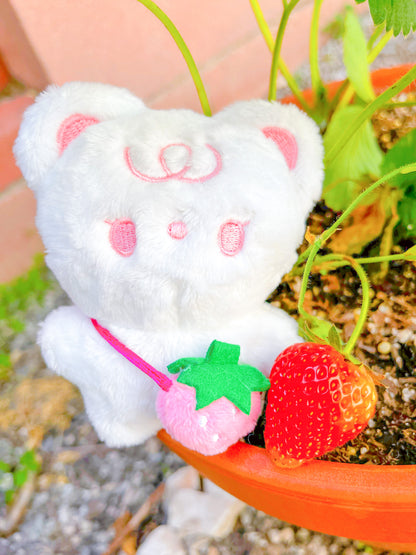 [borahstudio] Honey 10cm Plushie + Strawberry Bag