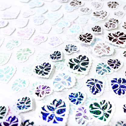 borahstudio Lace Heart Deco Stickers (9 colors)