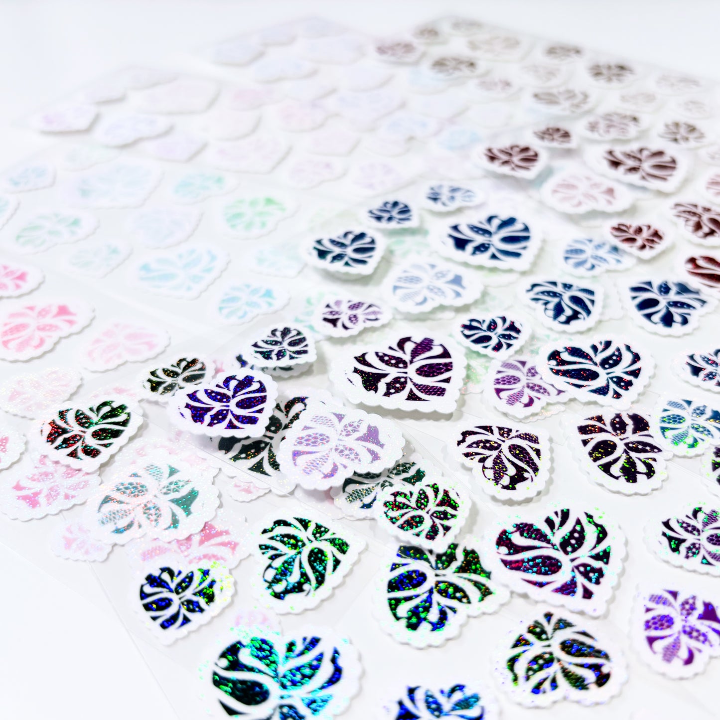 borahstudio Lace Heart Deco Stickers (9 colors)