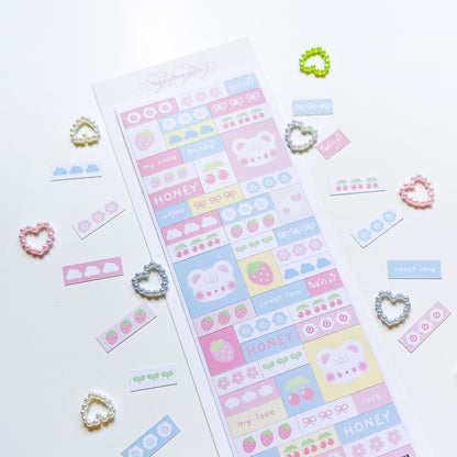 [borahstudio] Honey Label (4 Styles) Sticker Sheet