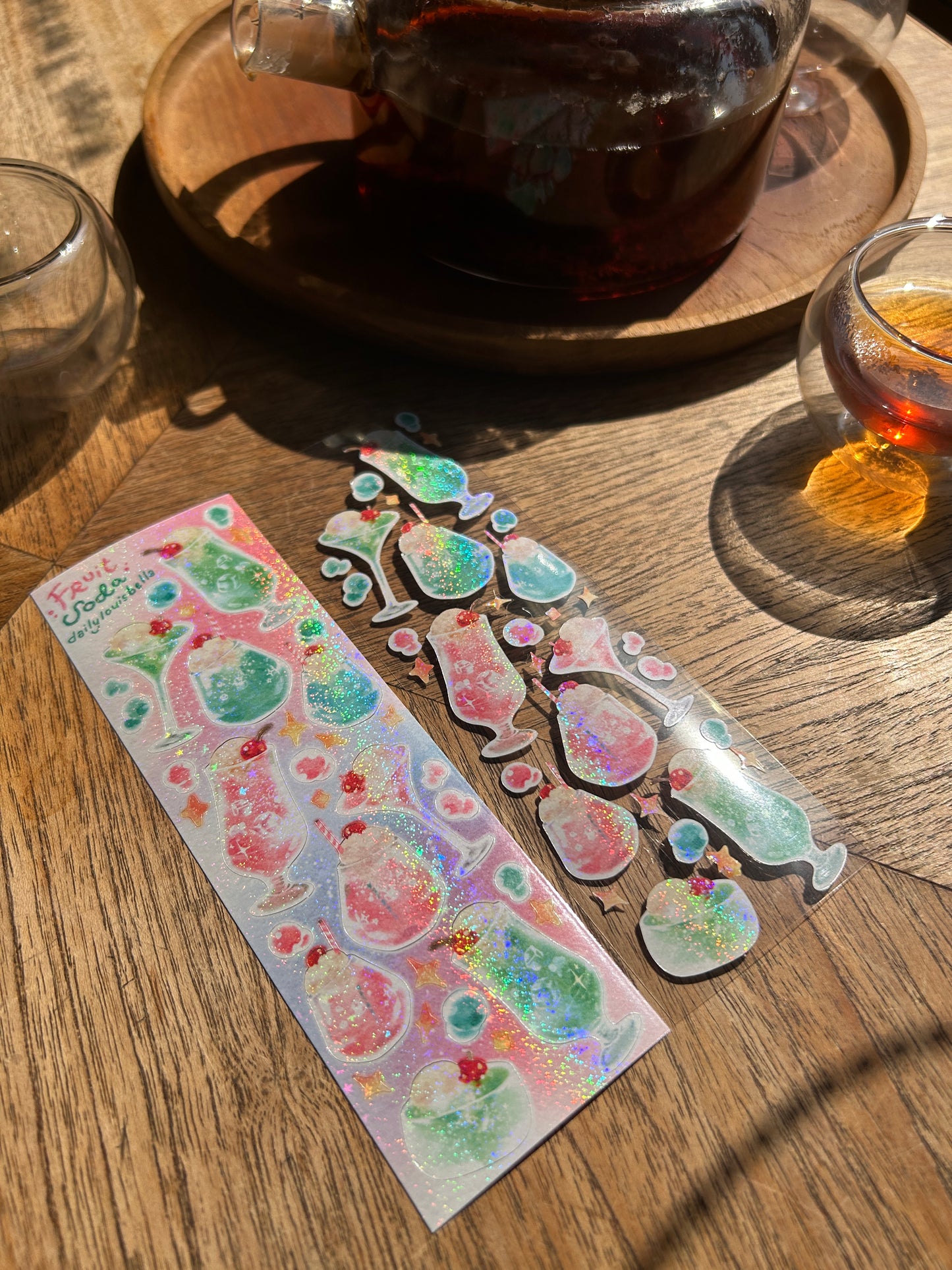 [Dailylouisbella] Fruit Soda Deco Sticker (Holographic)
