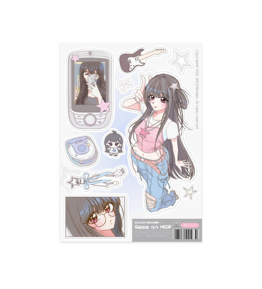 [Doci of Dreams] Gaze on Her! Girl Character Sticker Sheet