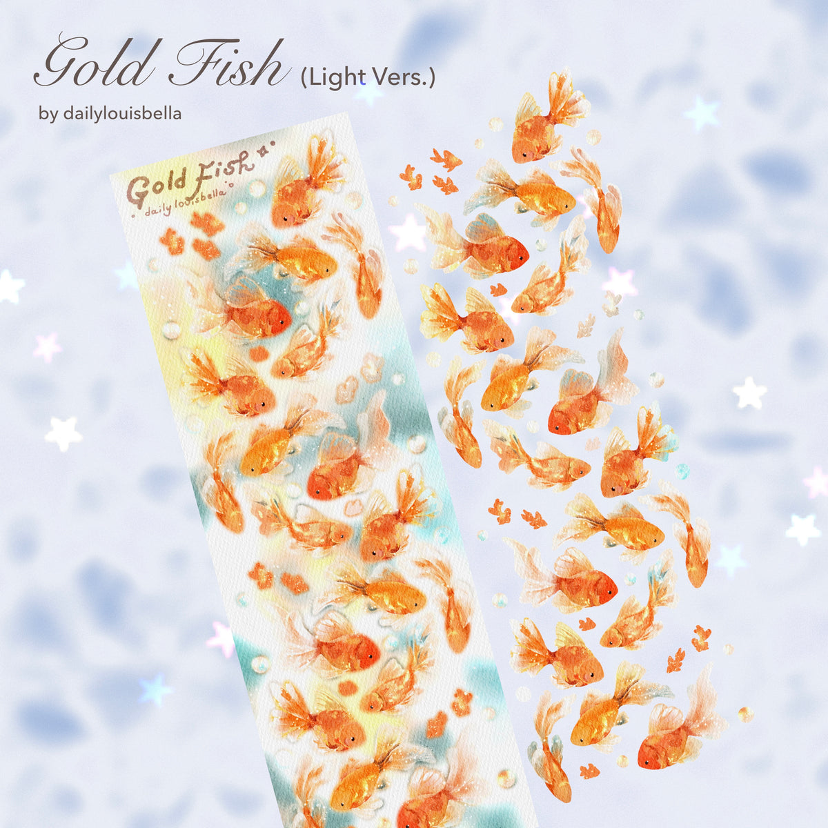 [Dailylouisbella] Light Goldfish Deco Sticker (Velvet Matte)