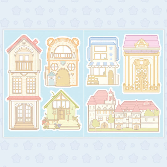[Encho House] House Memo Sticker Set (2 Sheets)