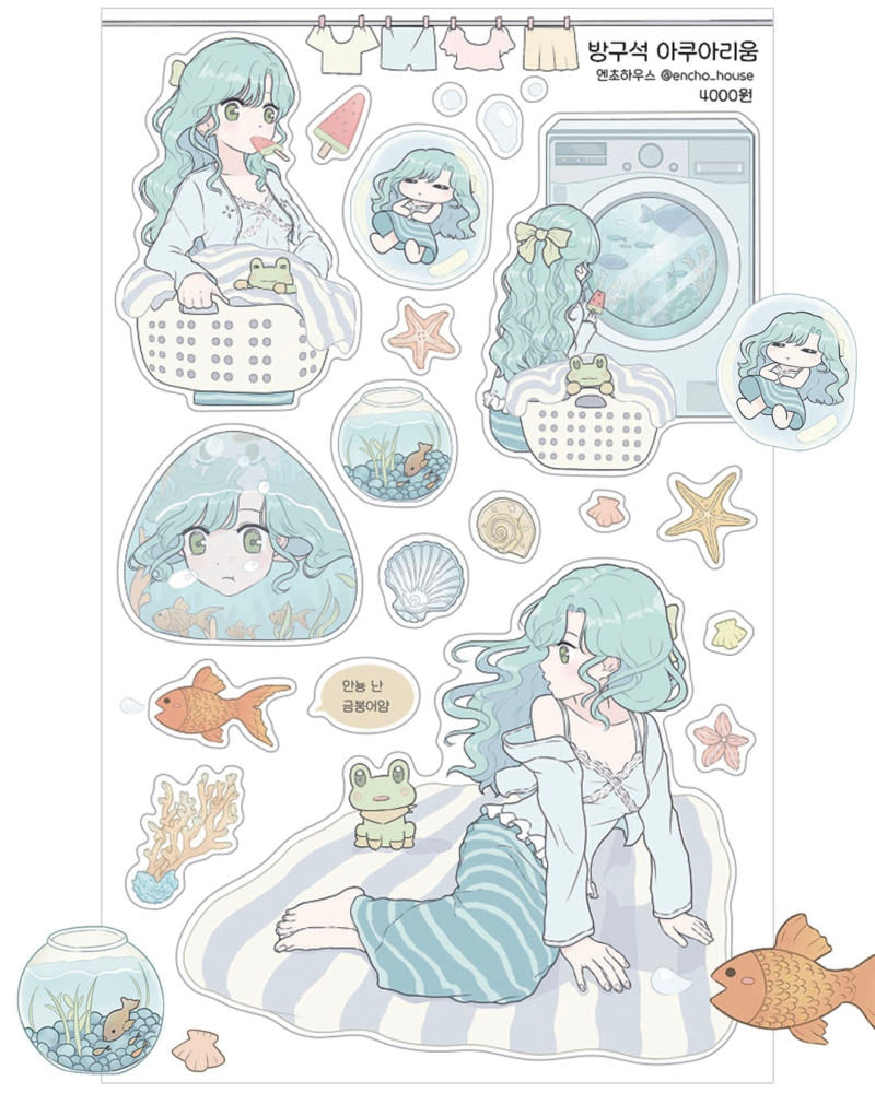 [Encho House] Aquarium in My Room Sticker Sheet