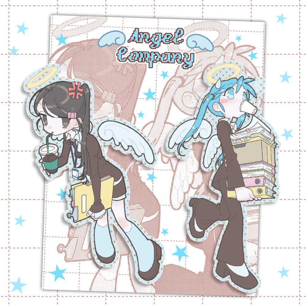 [Heez] Angel Company Die Cut Sticker Set