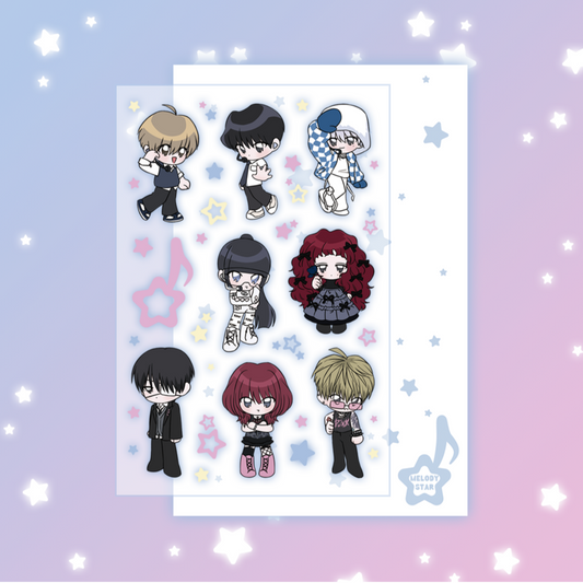 [Rumpumpum] Pum Pum's Mini Me Melody Star Ver 1 (Clear) Sticker Sheet