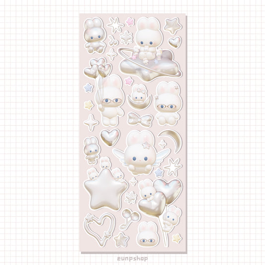[Eunpshop] Silver Planet Bunny Sticker Sheet