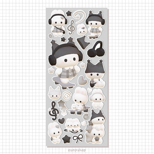 [Eunpshop] Mono Bunny Sticker Sheet