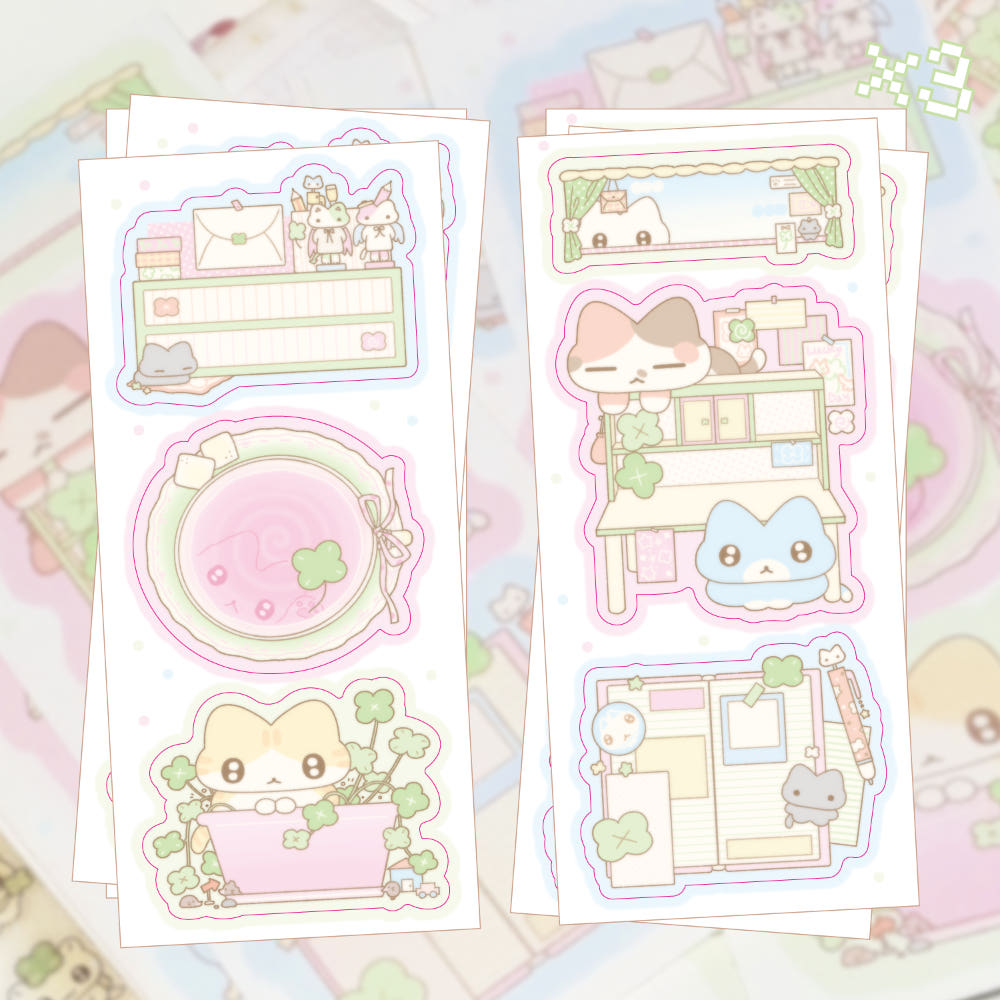 [Ako, Aikong] Wow Lucky Memo Sticker Sheet Set – It's Deco Day