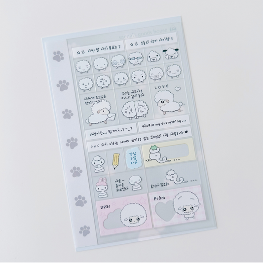 [Seok Sae Nal] Fluffy Diary Deco Sticker Sheet