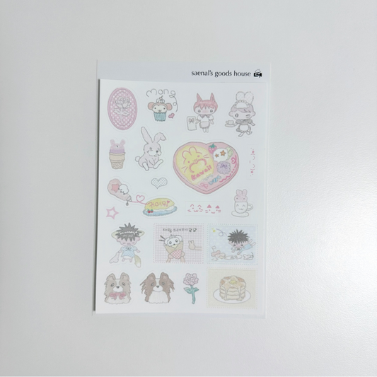 [Seok Sae Nal] Dessert Cafe 2 Deco Sticker Sheet