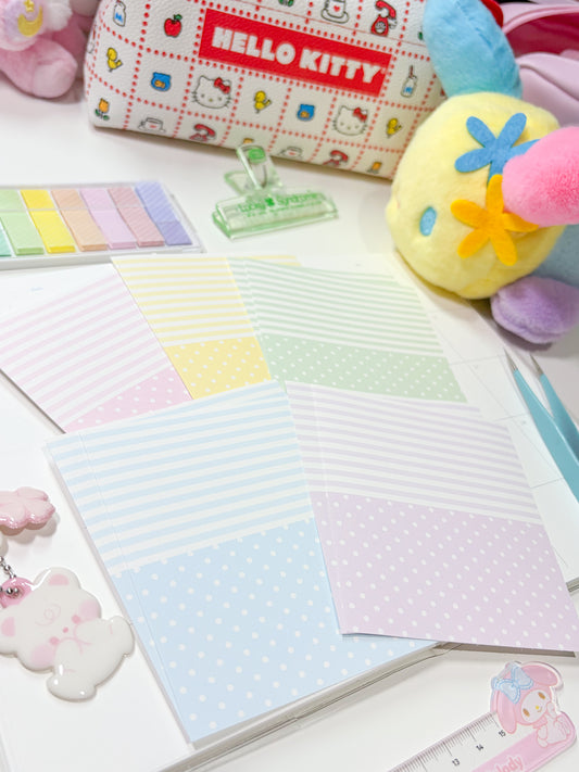 [Borah Studio] Pastel Dot Memo Sticker Pack (10 Sheets)