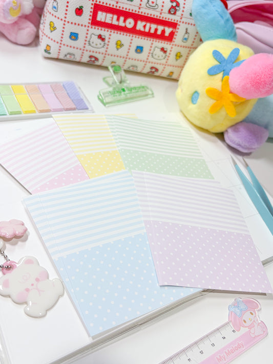 [Borah Studio] Pastel Dot Memo Sticker Pack (10 Sheets)