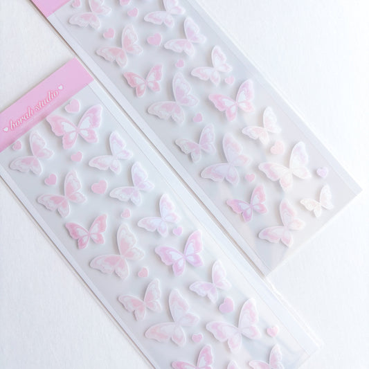 [Borah Studio] Pink Lover's Butterfly Deco Sticker