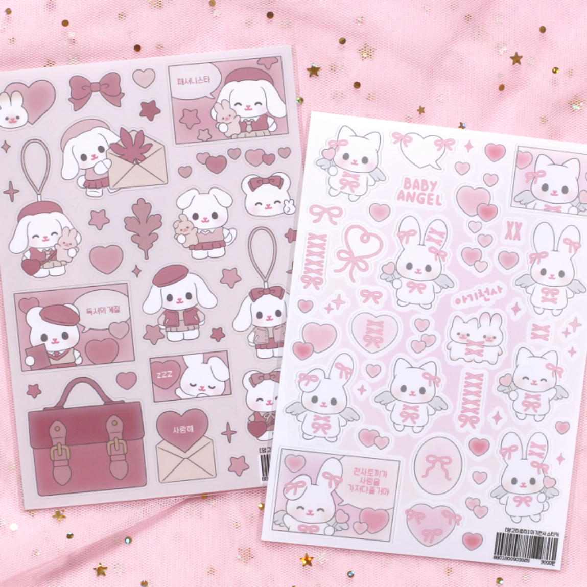 [Angora Lora] Baby Angel & Fluffy Look Deco Sticker