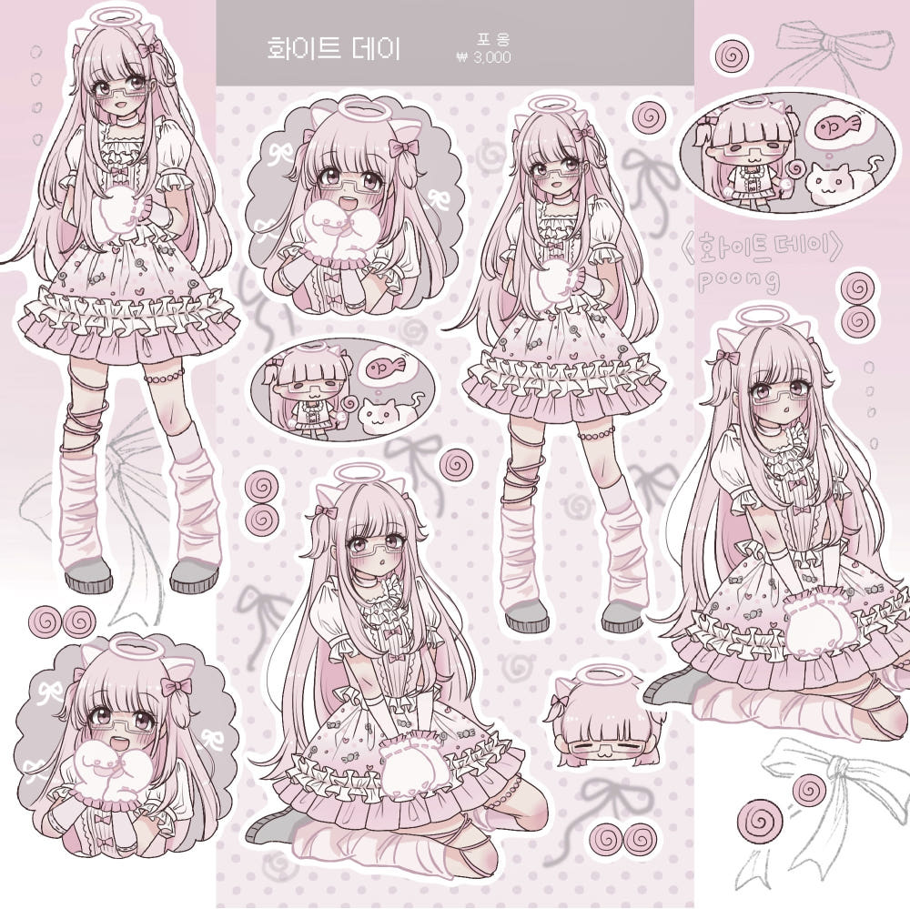 [Po._.ong] White Day Sticker Sheet