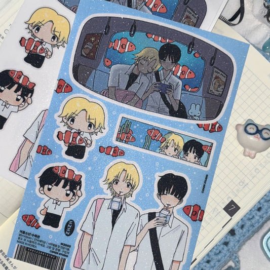 [Zkzk Studio] Summer Boy: Aquarium Sticker Sheet