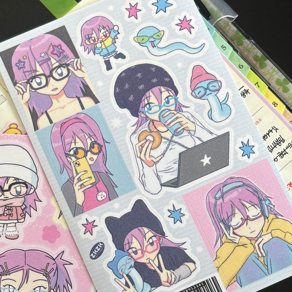 [Zkzk Studio] Glasses Day Sticker Sheet