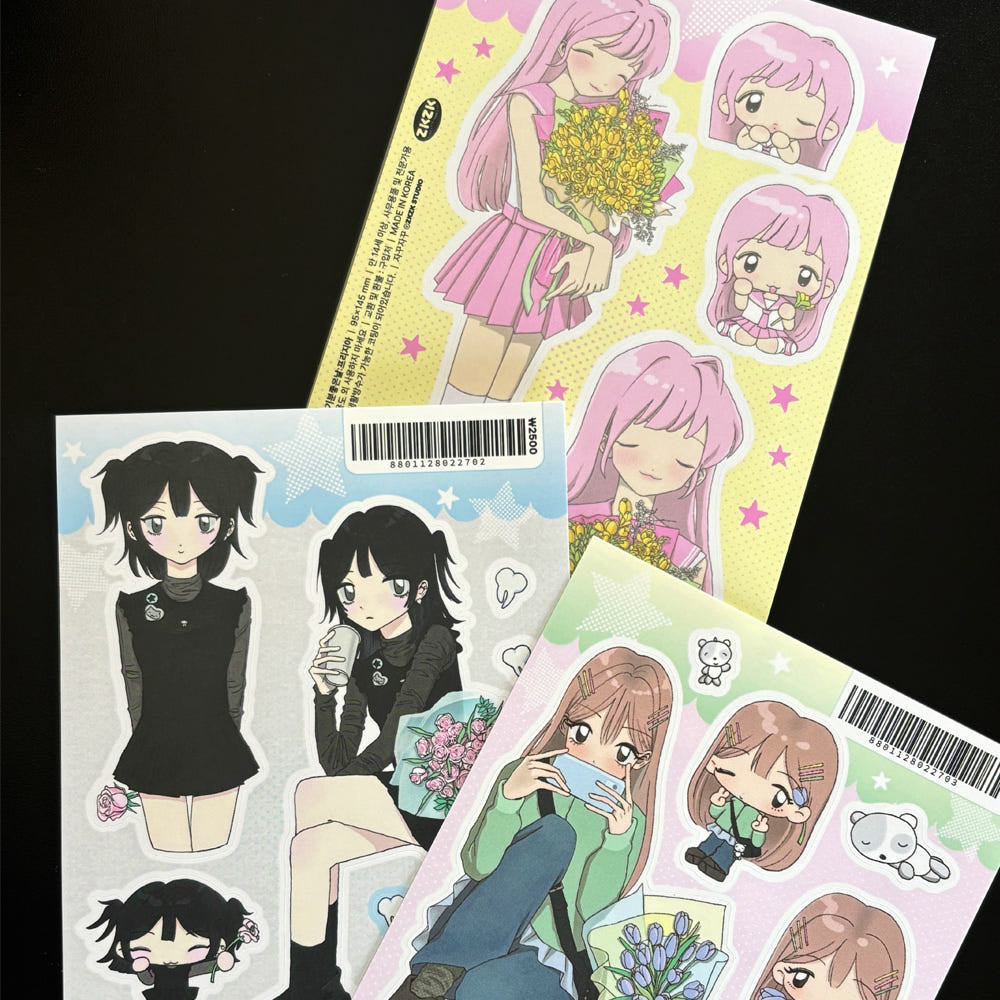 [Zkzk Studio] A Good Day Sticker Sheet (3 Options)