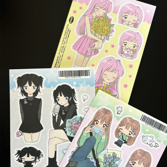 [Zkzk Studio] A Good Day Sticker Sheet (3 Options)