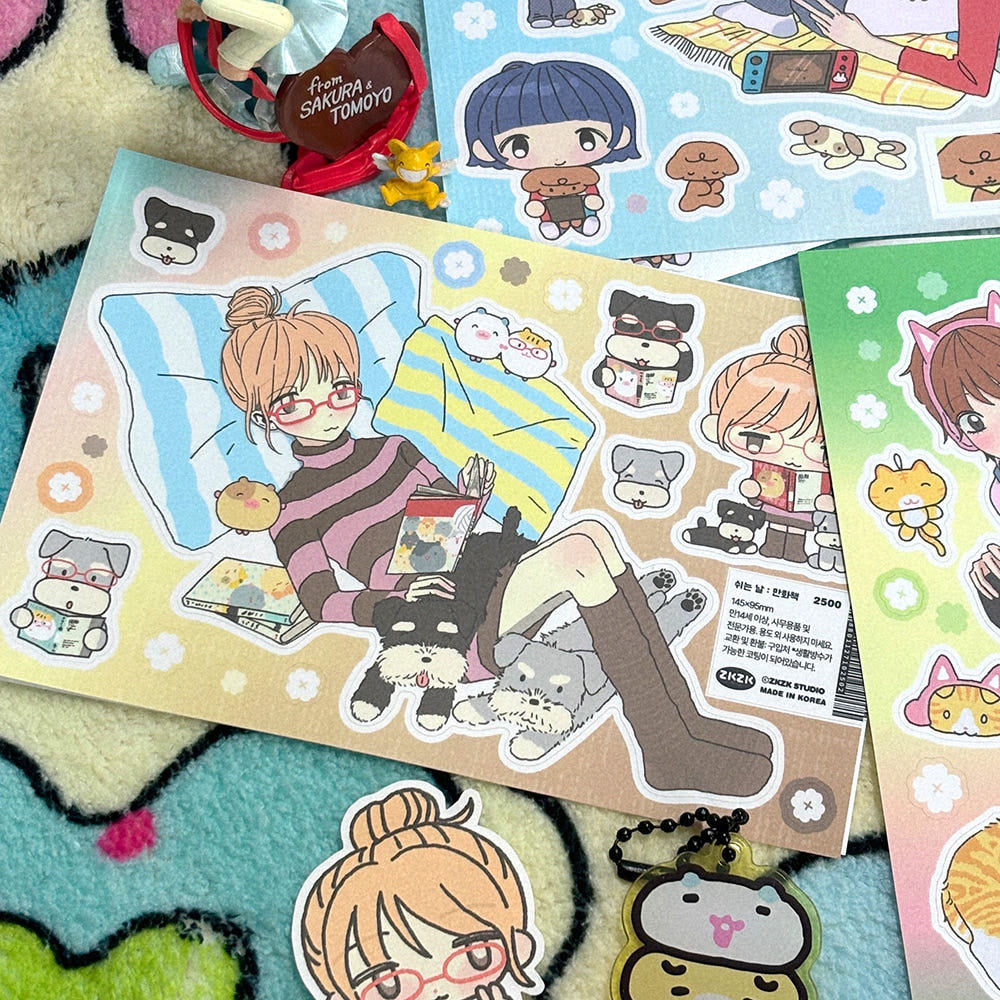 [Zkzk Studio] Day Off Sticker Sheet (3 Options)