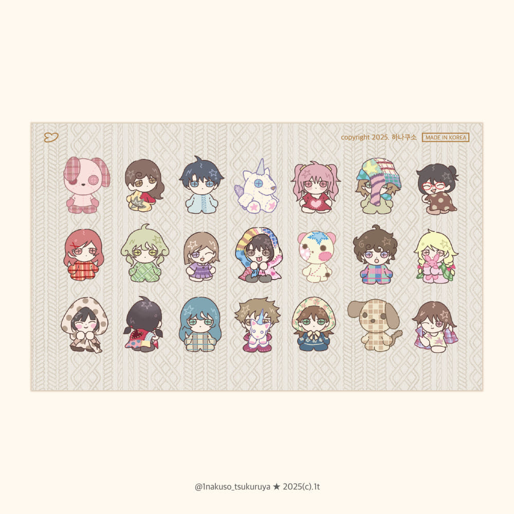 [1nakuso_tsukuruya] Jjirimongttang Sticker Collection Cozy Sticker Sheet