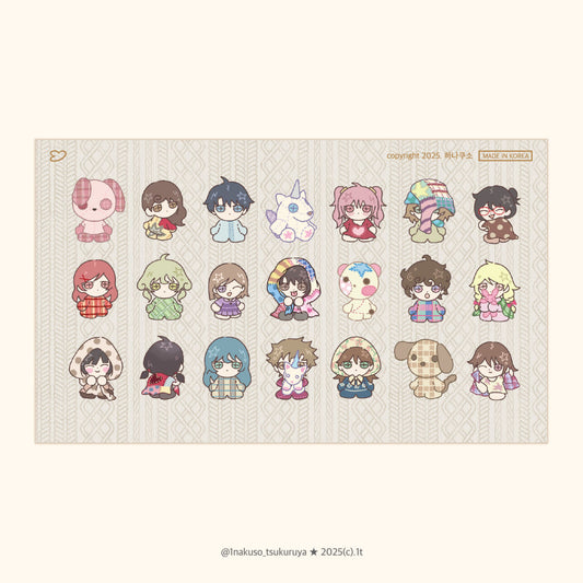 [1nakuso_tsukuruya] Jjirimongttang Sticker Collection Cozy Sticker Sheet