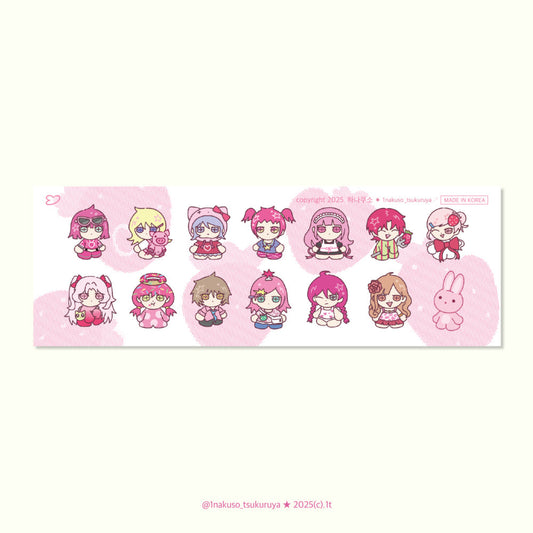 [1nakuso_tsukuruya] Jjirimongttang Sticker Collection M Pink Sticker sheet
