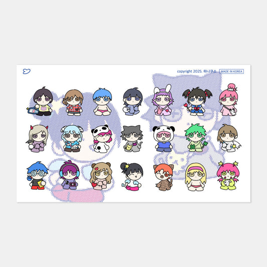 [1nakuso_tsukuruya] Everyday Person Sticker Sheet