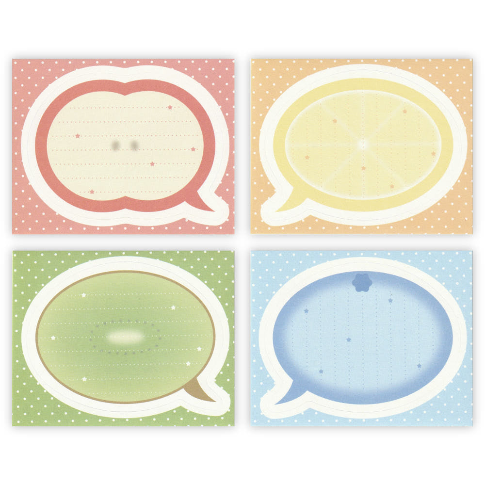 [A Scoop of P] Fruit Speech Bubble Memo Sticker Pack