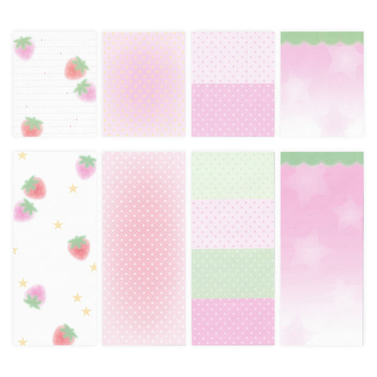 [A Scoop of P] Sweet Strawberry Memo Sticker Pack (2 Options)